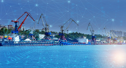 the Internet of things and artificial intelligence to solve logistics problems of loading control and ship goods around the world
