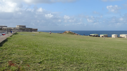 Fototapeta premium pradera del castillo del moro en la Habana. Cuba