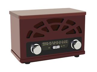 Fototapeta premium radio retro am fm realistic vector illustration