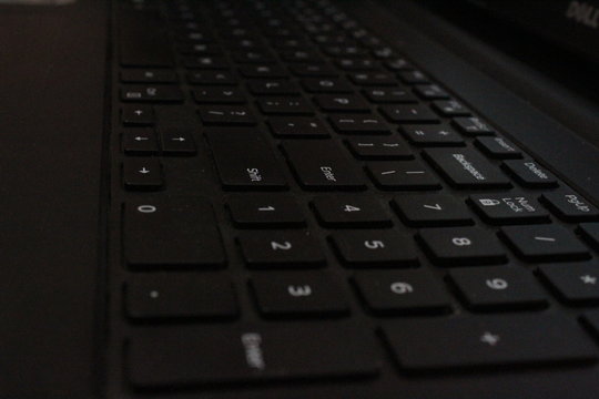 black laptop keypad or keyboard