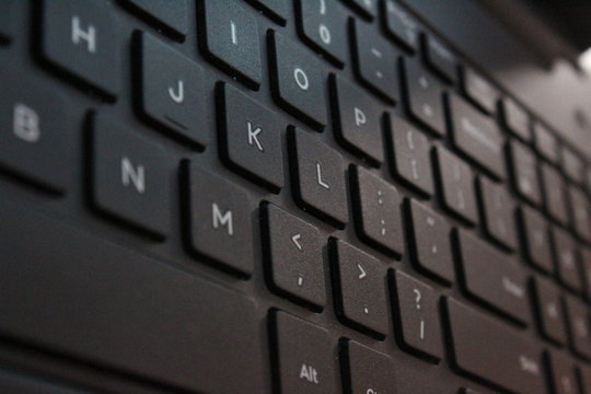 black laptop keypad or keyboard