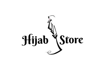Muslimah Hijab logo template