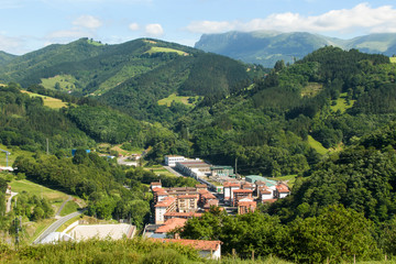 Fototapeta premium Small town between the mountains