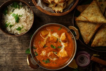 Paneer Butter Masala with Rot i- Diwali special Indian vegetarian meal