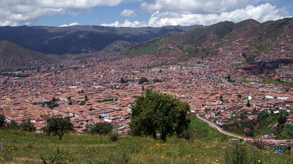 Fototapeta premium houses and megalithic buildings in peru
