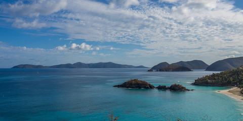 View of Trunk Bay, the landmark beach of St. John