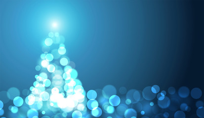 albero di natale, natale, luci, bokeh, illuminato, feste di natale © xyz+