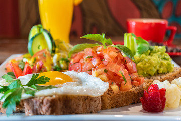 delicious vegetarian breakfast