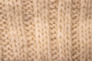 Close-up of a piece of knit fabric