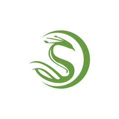 Dragon logo template vector illustration
