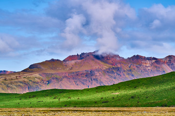 volcanic landscapes of southern Iceland