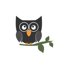 simple owl logo design template