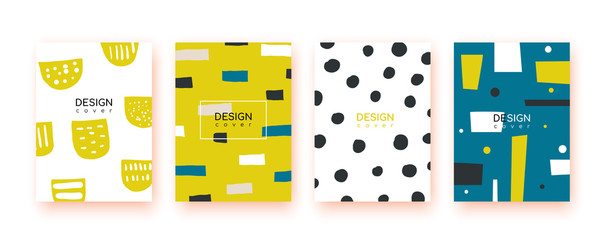 Abstract background design set. Modern trendy posters for business presentation, brand.