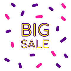 Sale banner, template for social media post promotion.