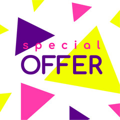 Sale banner, template for social media post promotion.