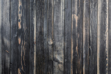 Wooden black background texture with copy space for applying text and pictures.