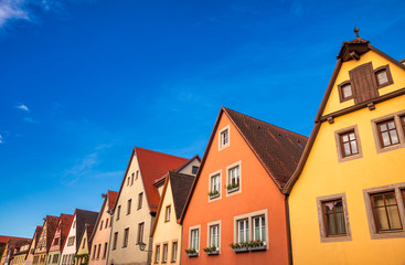Fototapeta premium Colorful houses of Rothenburg ob der Tauber Old Town Bavaria Germany