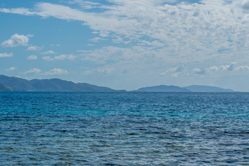 Naklejka na ściany i meble Panorama of Caribbean Sea and Virgin Islands