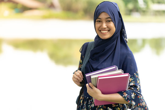 muslim girl student portrait