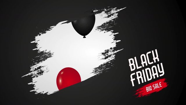 black friday deals label with balloons helium floating