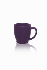purple ceramic mug