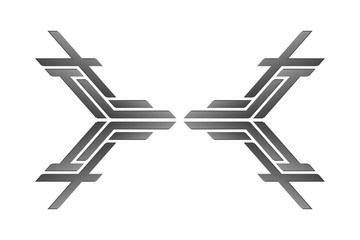 Fototapeta premium Abstract decorative element from lines.