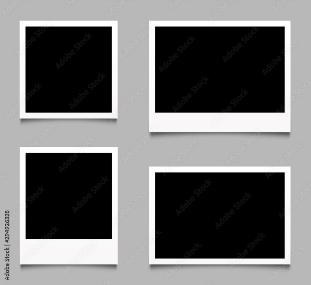 Wall mural Photo frame with shadow set. Vector