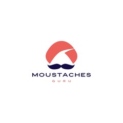 guru moustache mustache vector icon illustration