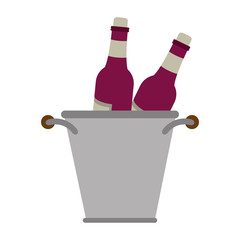 wine bottles and ice bucket design