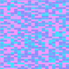 Vaporwave, retrowave aesthetics seamless pattern. Pixel sorting glitch background with digital noise. Vector illustration.	