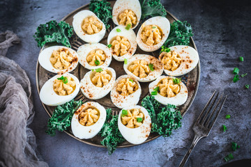 Deviled Eggs with Dipping Sauce