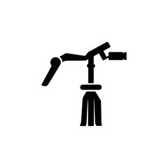 Camera crane icon. Video equipment symbol