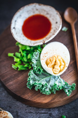 Deviled Eggs with Dipping Sauce