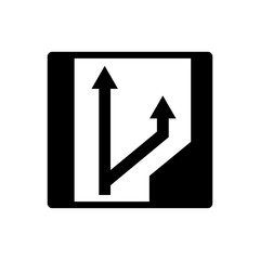 USA traffic road signs. keep to the right lane,except when passing on two-lane section where climbing or passing lanes are provided .vector illustration