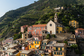 Fototapeta na wymiar View of Vernazza one of Cinque Terre in the province of La Spezia, Italy.