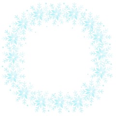 Fototapeta na wymiar This is frame with snowflakes. Could be used for winter holidays.
