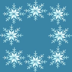 Naklejka na ściany i meble This is frame with snowflakes. Could be used for winter holidays.