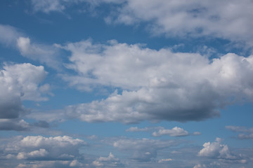 Clouds on blue sky . Background .