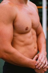 Fototapeta premium young man with naked torso