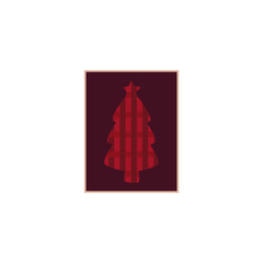 christmas card with christmas tree