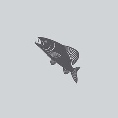 Shown logo fish grayling