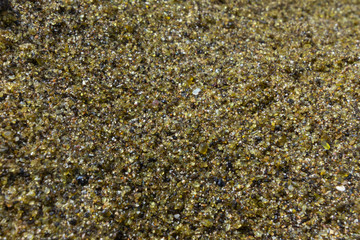 Close Up Of Papakolea Olivine Green Sand Beach On The Big Island Of Hawaii, USA