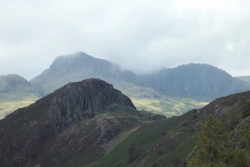 langdale pike from lingmore fell