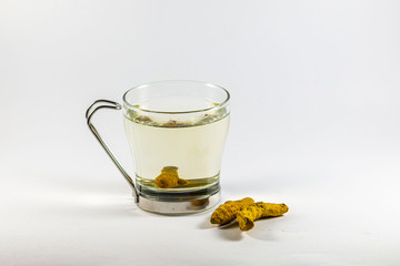 Natural ginger tea in cup