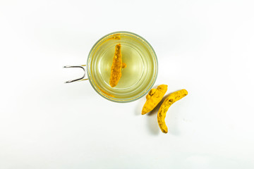 Natural ginger tea in cup