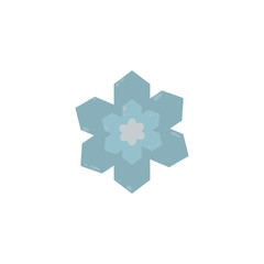 cute snowflakes on white background