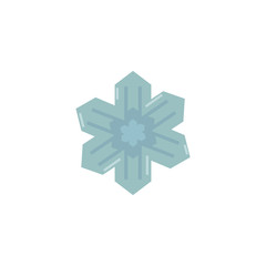 cute snowflakes on white background