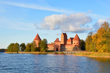 Naklejka na ściany i meble Trakai Island Castle Museum is one of the most popular tourist destinations in Lithuania, houses a museum and a cultural centre.