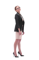 Fototapeta premium full length . portrait of a successful young business woman