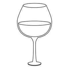 wine glass icon flat design